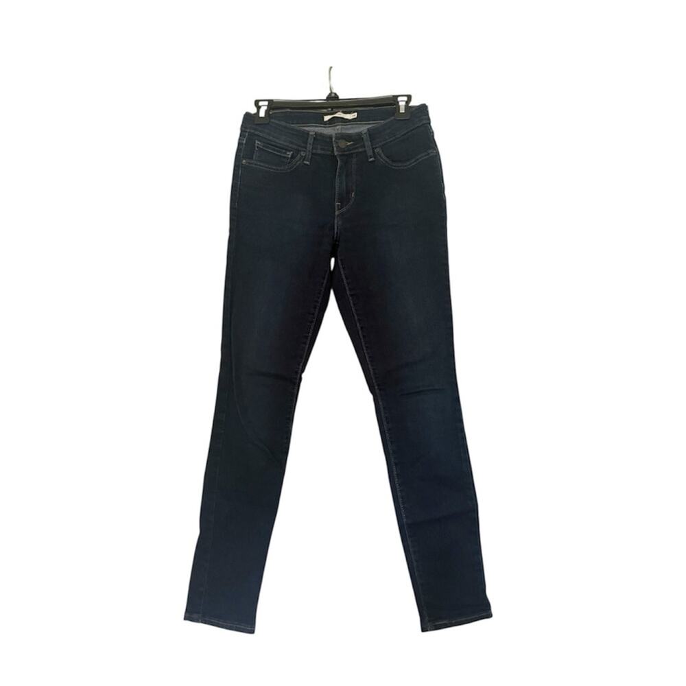 Levi's Women's 711 Skinny Blue Jeans Size 28 Length 30 Dark Blue Wash